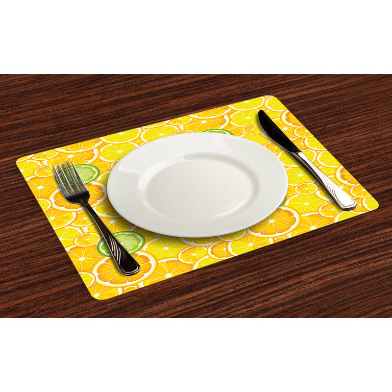 Ashvika Lemon Circles Placemat