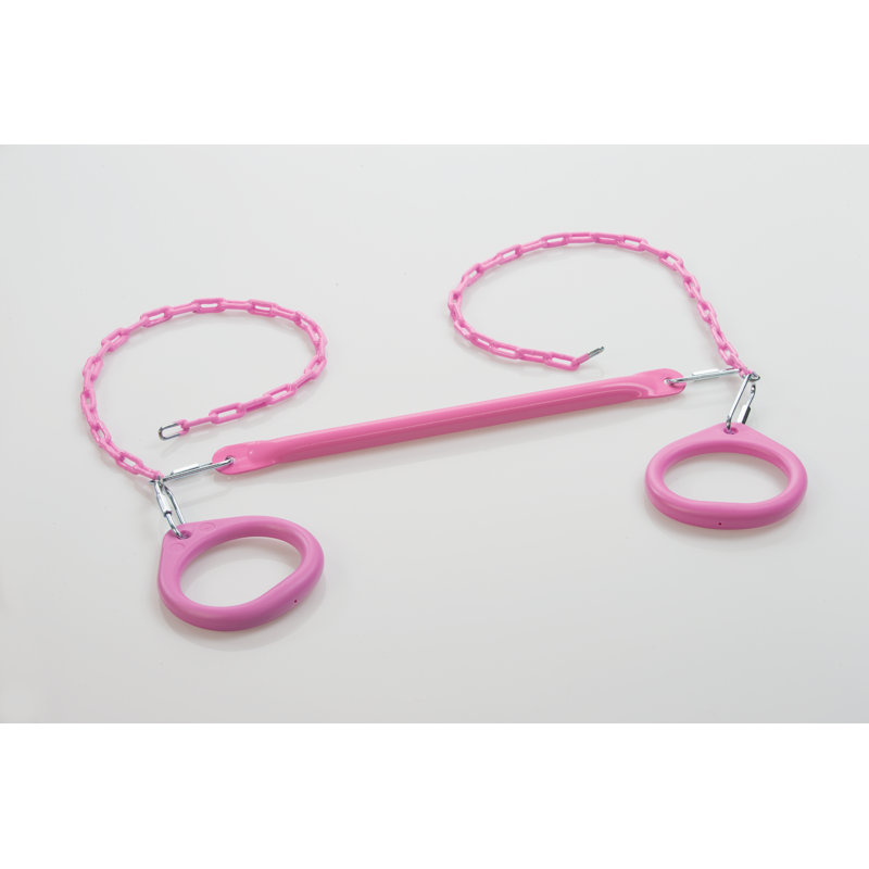 Trapèze standard avec anneaux circulaires et chaînes, Rose