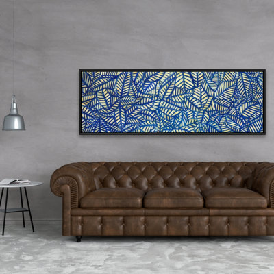 Leaves Patterns - Beige Illustrative Framed Canvas | Home Decor