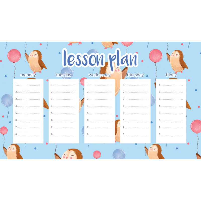 Magnetic Lesson Plan Balloons and Owl