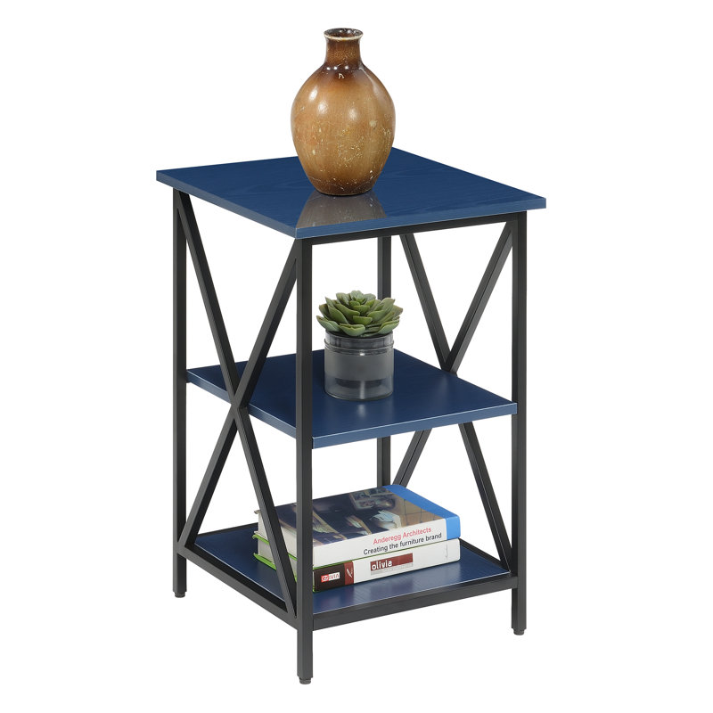 Ariyana End Table, Cobalt Blue/Black
