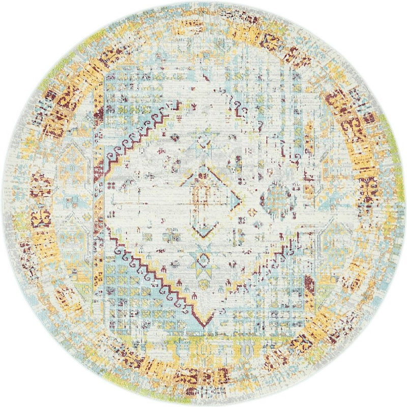 Oriental Indoor Rug, Round 5'5"