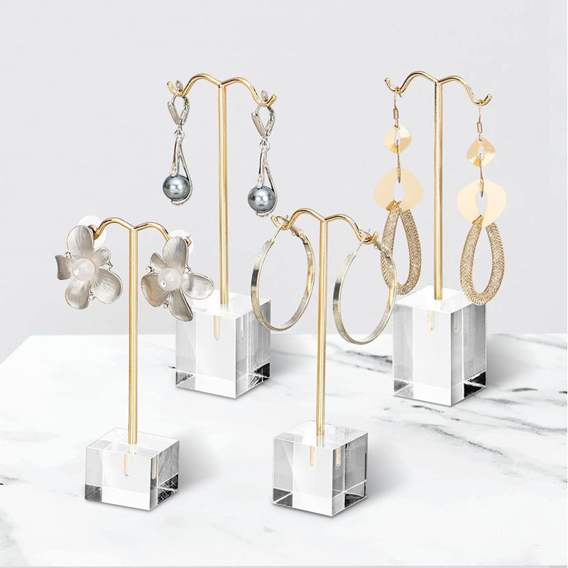 Travious Wood Jewelry Stand +, Gold