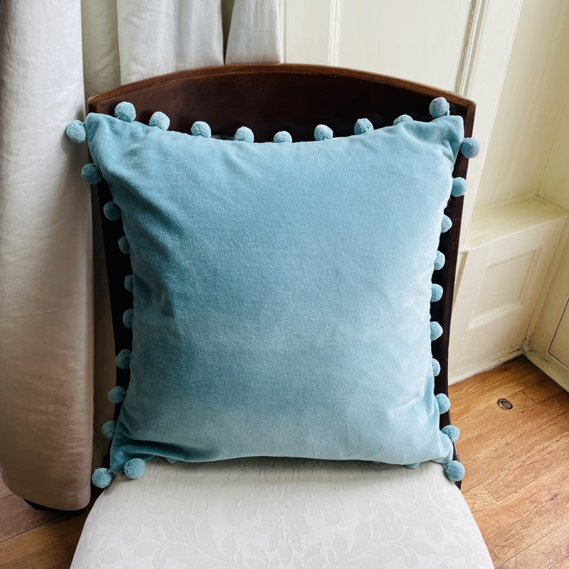 Reisman Square Throw Cushion, Duck Egg Blue