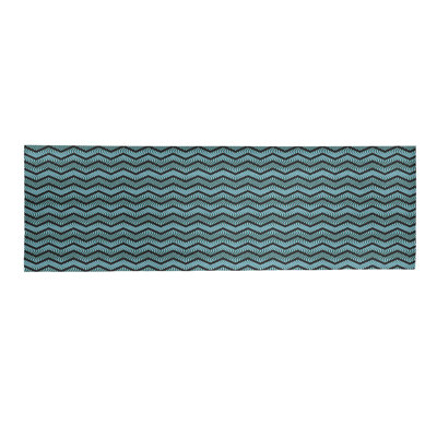 Tapis à chevrons ondulés/brun foncé