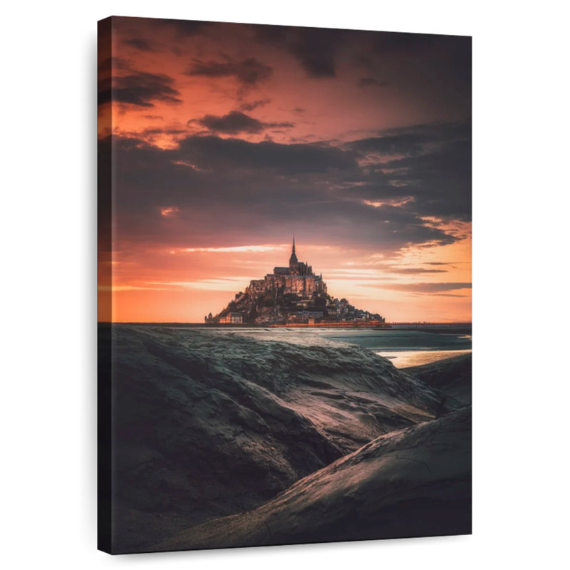 Adella enchanteur Mont Saint Michel, H 48 po x l 32 po