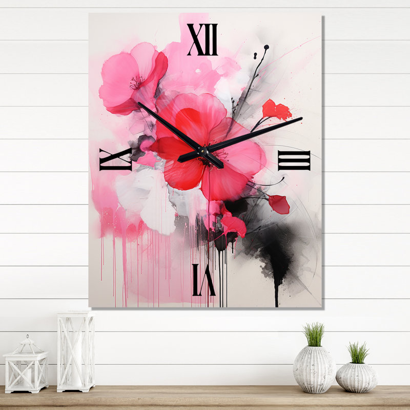 Horloge murale Guistino - Fuschia, Moyen