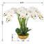 Arrangement d'orchidées artificielles 23,62 "dans un vase en céramique plaquée or