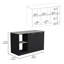 Îlot de cuisine avec grand comptoir, tablettes de rangement ouvertes et armoire à deux portes-662450123