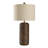 Duffer - Transitional Table Lamp - Bronze Oak - Oatmeal Shade