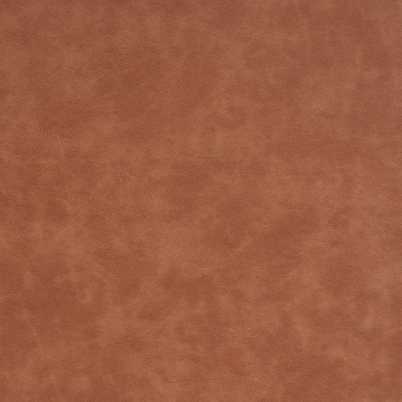 Round With Cognac Brown Faux Leather, 30.49" Dimensions, Comfortable Seating Pocket Coil Springs, Modern And Elegant Style Leather In Brown, 16.06" High, Plywood Construction, Versatile For Multiple