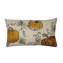 Indoor/Outdoor Fall Bounty Hand Hooked Polypropylene Throw Pillow