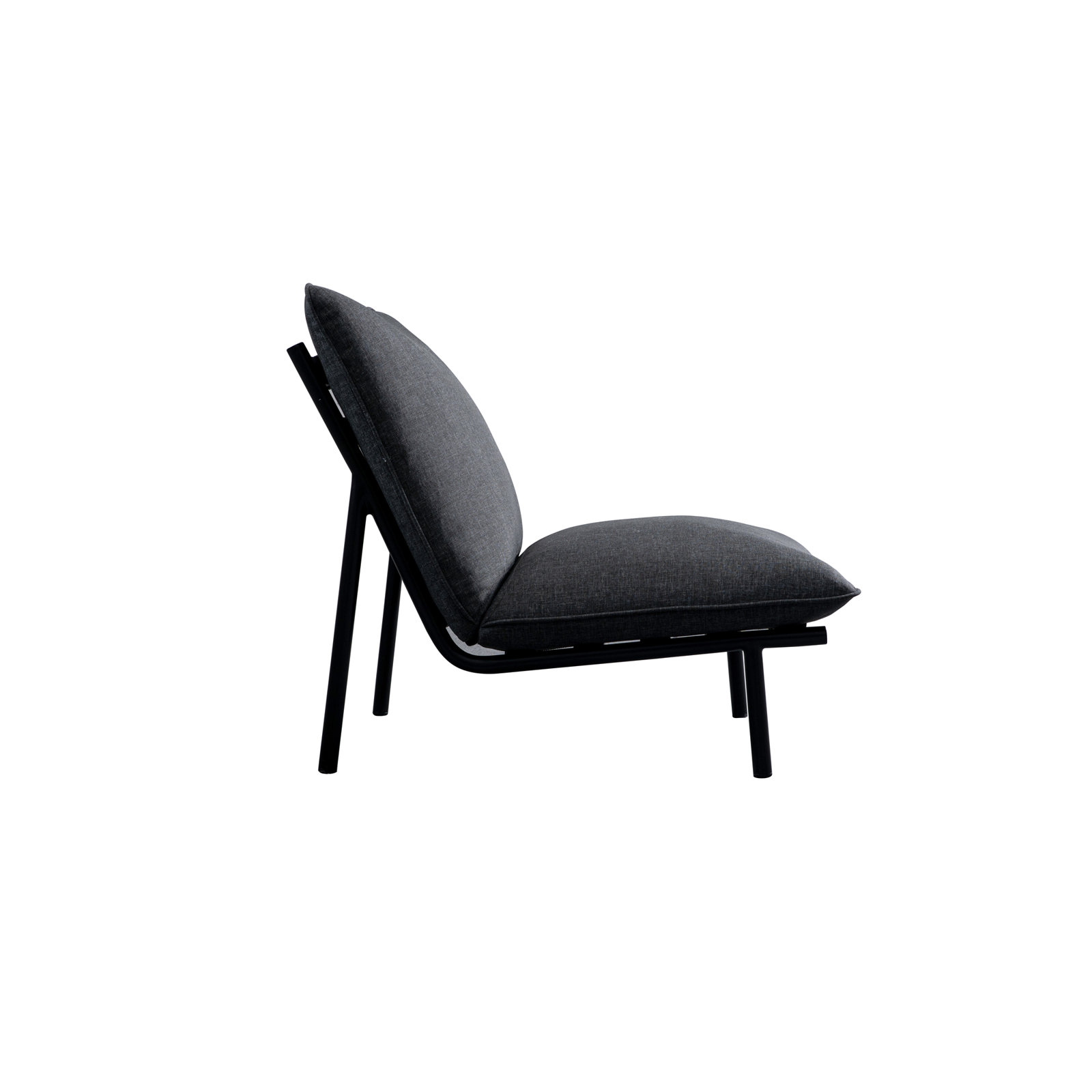 Outdoor Lounge Chair, Black