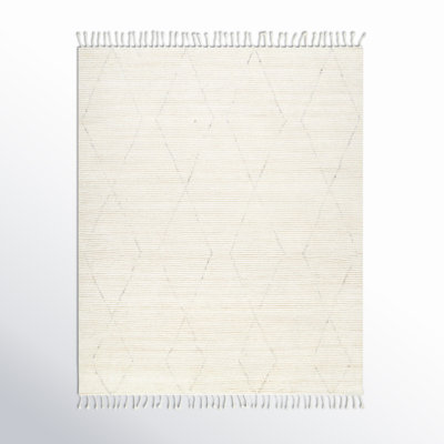 Talon Hand-Knotted Geometric Cream Rug