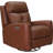 Corinne Power Headrest Top Grain Leather Swivel Glider Recliner-878365725