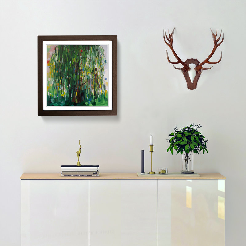 Weeping Willow Suprematism - Framed Print, Walnut