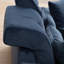 Élégant canapé d'angle bleu marine avec dossier réglable, 119,6 po x 74,8 po x 36,2 po | Structure et panneau en bois de hêtre, tissu 100% polyester | Comprend 5 oreillers, nettoyage à sec, design industriel moderne, parfait pour les salons-1786304323