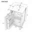 Meuble-lavabo de salle de bain avec lavabo en céramique, support de rangement et tablette réglable-1180558346