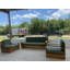 Fauteuil club en teck avec coussins Sunbrella