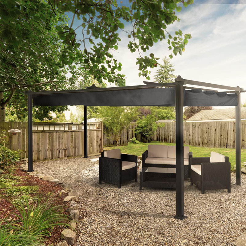 Pergola Pantheon 2.25m x 4m Aluminium Pergola, Grey