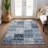 Washable Floral Indoor / Outdoor Rug-1355465360