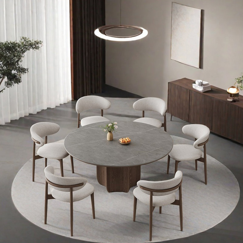 Simple modern household small round table sets, 29.53"H x 51.18"L x 51.18"W