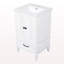 Meuble-lavabo de 20 po avec lavabo, armoire de salle de bain avec deux portes, butoir de porte magnétique et patins réglables, tiroir blanc