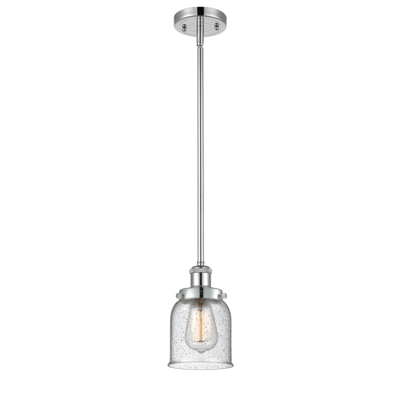 Mini luminaire suspendu à tige 5 po Ballston Urban Bell, Grainé, Noir mat, DEL