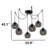 Adjustable Height Metal Body 6 Lights Chandelier