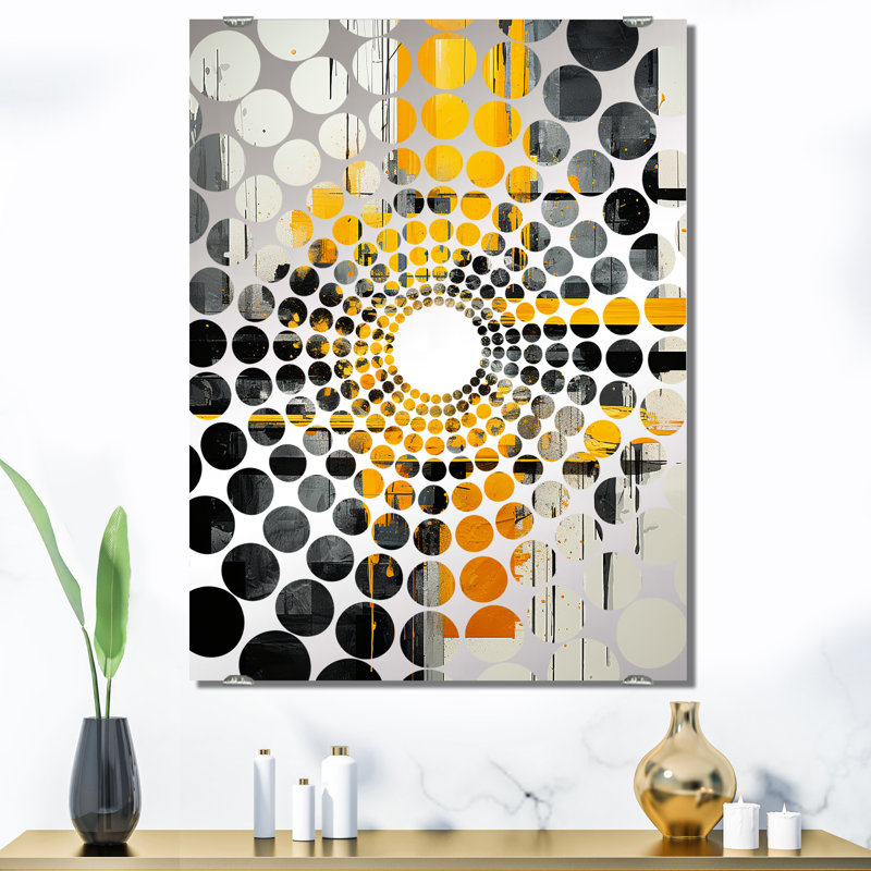 Rattew - Miroir à collage abstrait, décoration murale MIR131672, 40 po x 30 po