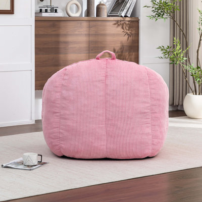 Giant Bean Bag Chair Sofa for Adults Teens, Comfy Corduroy Large Bean Bag Chairs with Armrests for Bedroom Living Room, Adult BeanBag Lazy Sofa Couch Chairs with Filler Included
