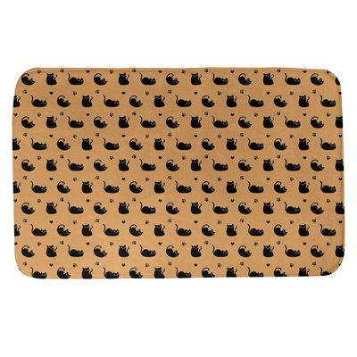 Tapis pour salle de bain chat Leffel