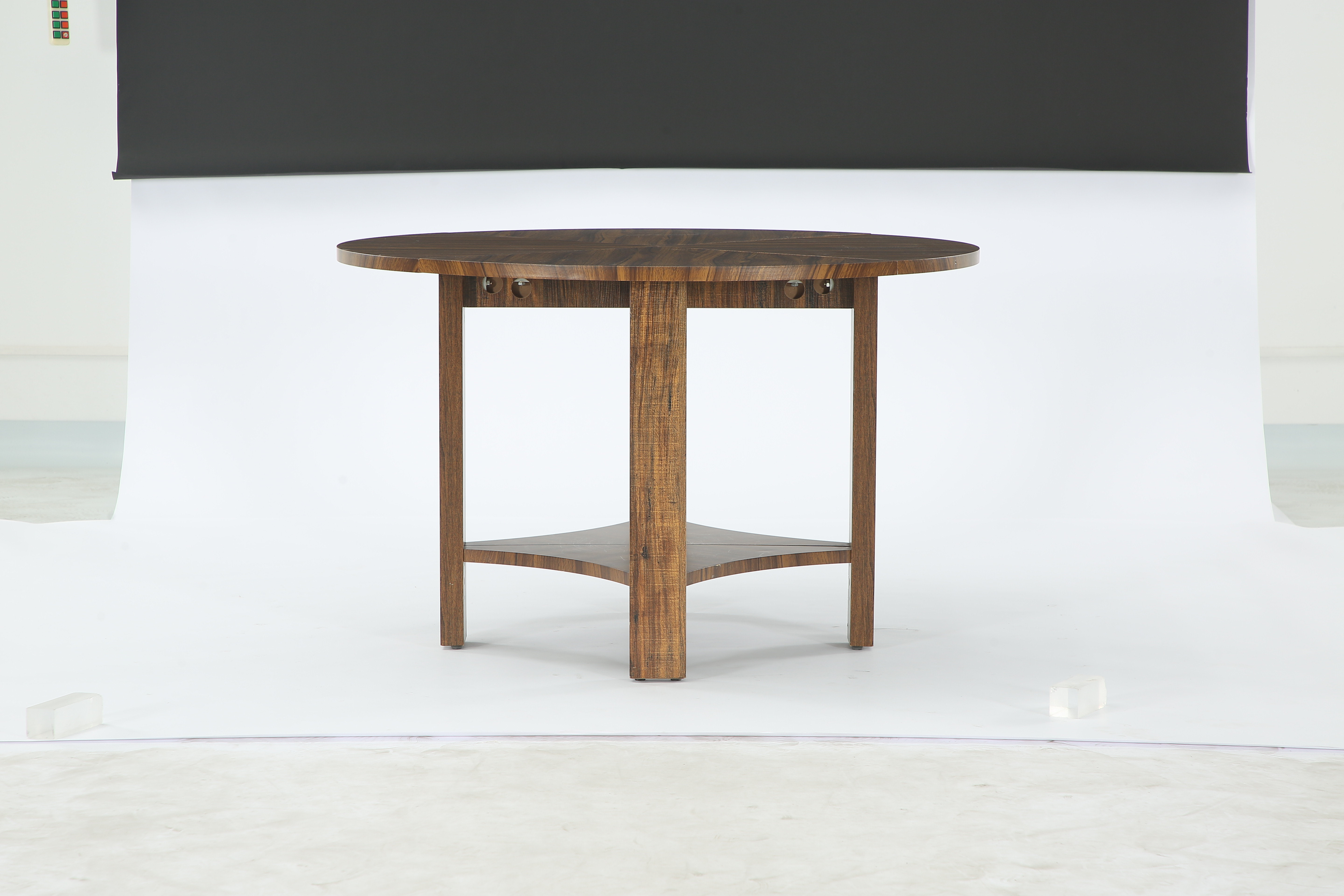 Inbox Zero Brown 47-Inch Round Large Meeting Conference Table with ...