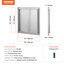 VEVOR 24x24 Inch BBQ Island Access Door Outdoor Kitchen Door Stainless Steel