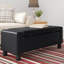 106cm Wide Faux Leather Rectangle Solid Colour Standard Ottoman with Storage-20397585