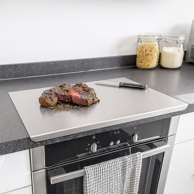 Argon Tableware Stainless Steel Chopping Board, 60cm x 40cm