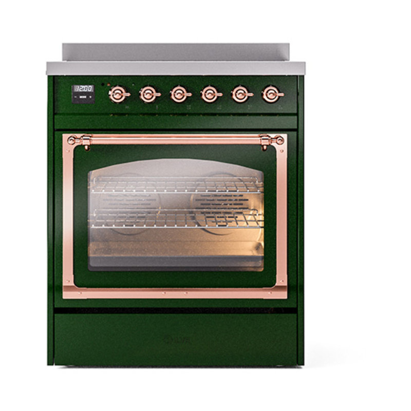 ILVE Nostalgie II Noblesse 30 po à induction, Vert émeraude / cuivre
