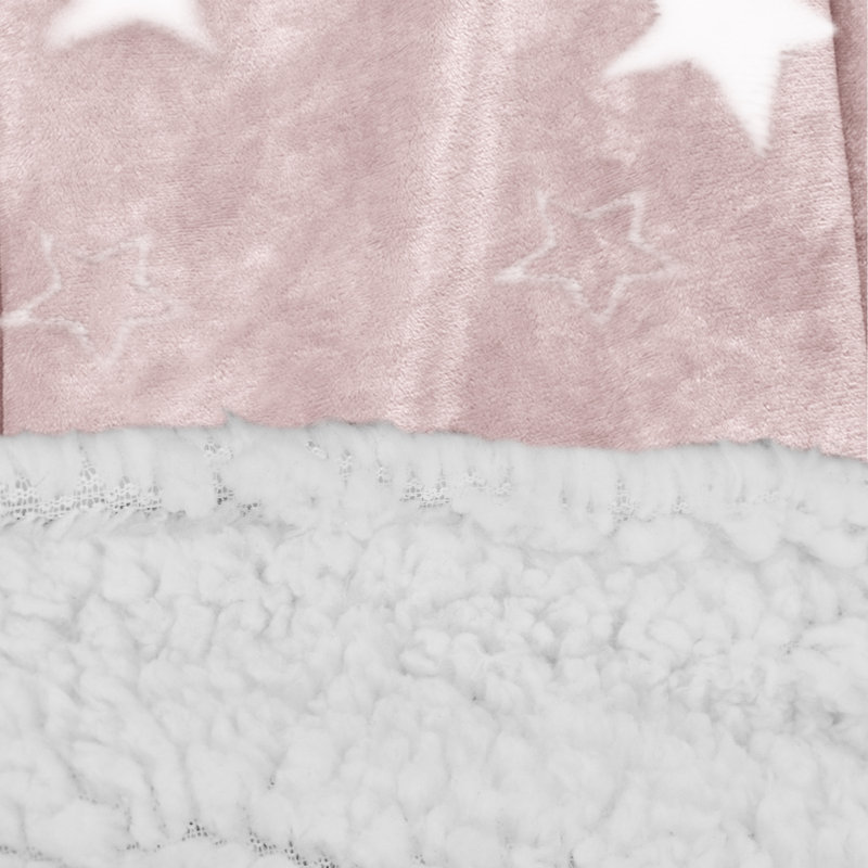 Abhaki Junior Hoodie Stars Blanket, Pink