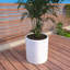 Pot de fleurs Monforto Modern Fiberstone and Clay - Pot rond avec trous de drainage pour l'intérieur et l'extérieur -1695932692-1695932695