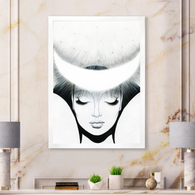 Portrait d'un mannequin élégant - œuvre d'art sur toile Glam