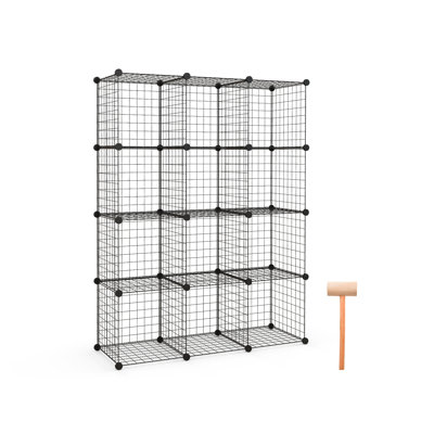 Derex 110cm H x 75cm W Iron Geometric Bookcase