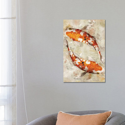 Koi Fishes by Durro Art - Wrapped Canvas Print