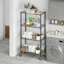 Yelena 76cm W Metal Shelving Unit with Wheels