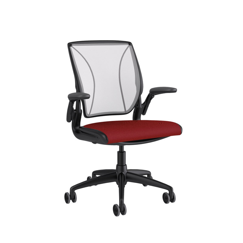 Mesh Task Chair, Black, Pinstripe/White, Pinstripe/White