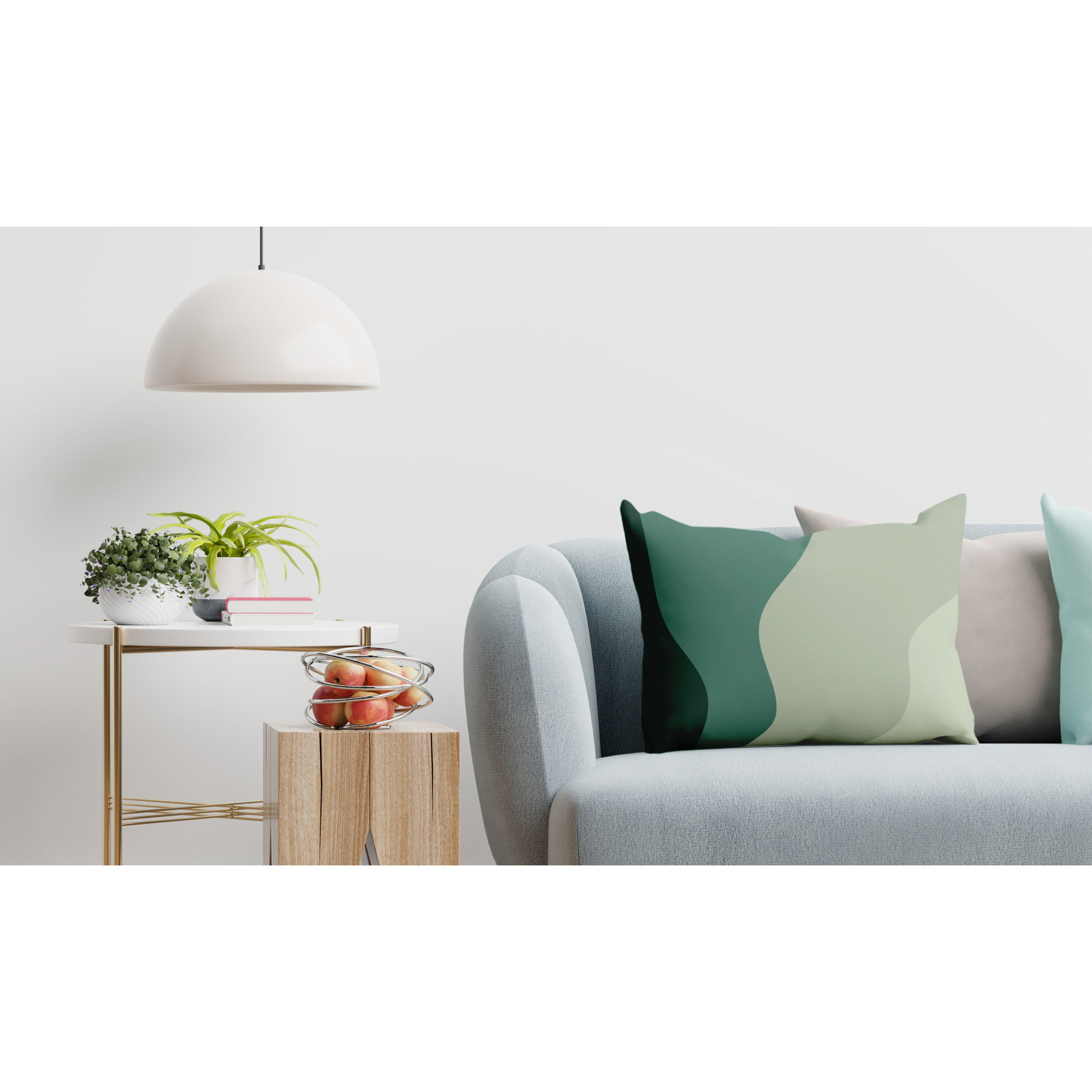 Bunko Ombre Indoor/Outdoor Throw Pillow, Emerald, Rectangle, 14" x 20"