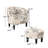 26" W Modern Stylish Soft Upholstered Living Room Accent Chair with Ottoman-1349253307