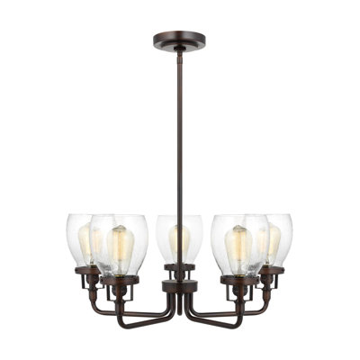 Belton Five Light Up Chandelier from Generation Lighting 