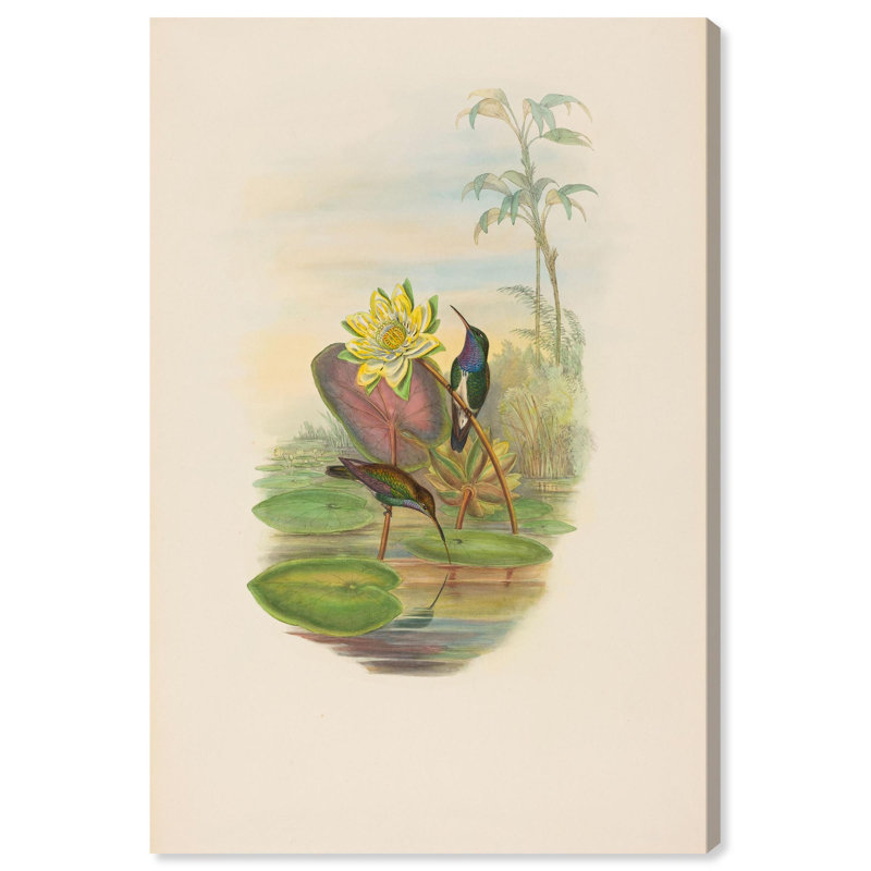 «Lily Pond», reproduction d'art sur toile par Art Remedy, H 30 po x l 20 po, Toile tendue avec châssis