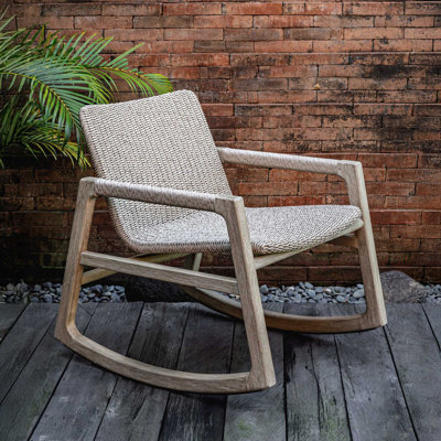  Chaise berçante d'extérieur en osier Sumba