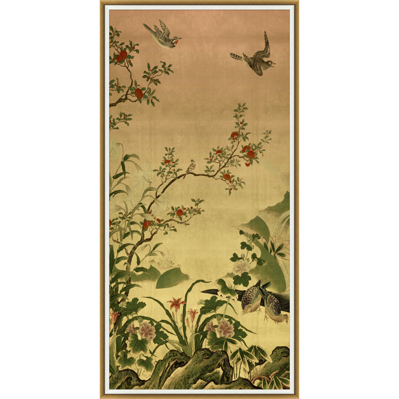Jardin D'oiseaux 1 Painting by Lillian August